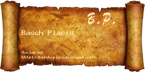 Basch Placid névjegykártya